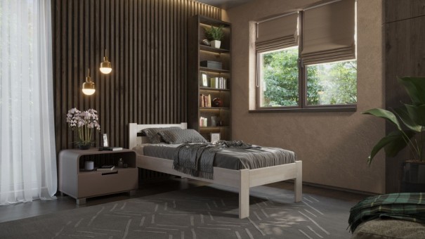 Łóżko z litego drewna bukowego lub dębowego