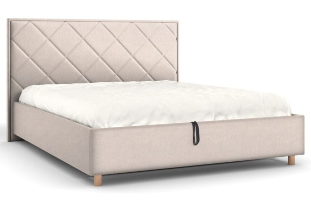 Wezgłowie Klinmam Madison z tapicerowanymi kwadratami charakteryzuje się pomysłowym designem i nienagannym wykonaniem.