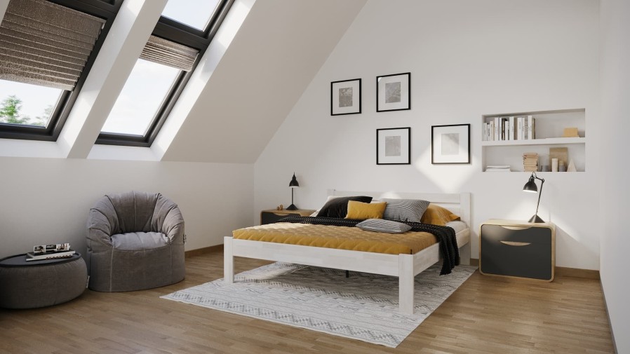 Łóżko z litego drewna bukowego lub dębowego