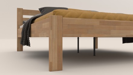 Łóżko z litego drewna bukowego lub dębowego