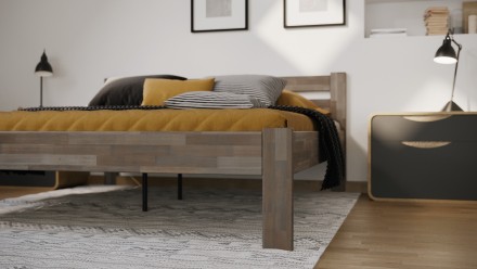 Łóżko z litego drewna bukowego lub dębowego