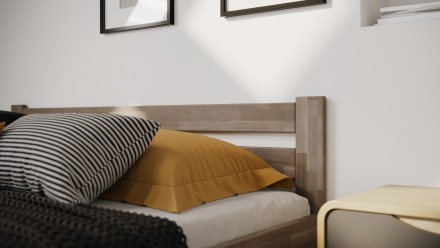 Łóżko z litego drewna bukowego lub dębowego