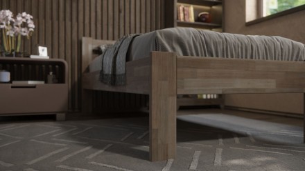 Łóżko z litego drewna bukowego lub dębowego