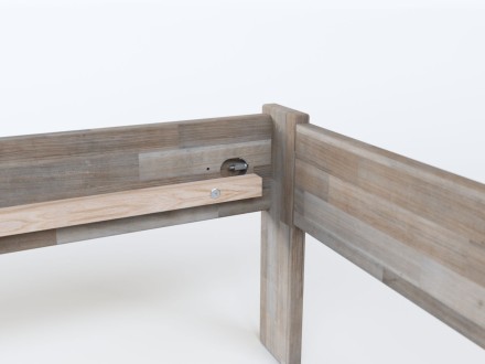 Łóżko z litego drewna bukowego lub dębowego