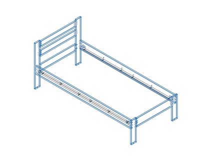 Łóżko z litego drewna bukowego lub dębowego
