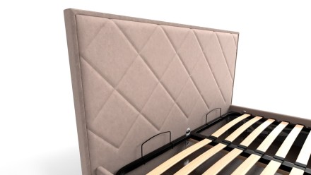 Wezgłowie Klinmam Madison z tapicerowanymi kwadratami charakteryzuje się pomysłowym designem i nienagannym wykonaniem.