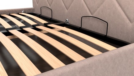 Wezgłowie Klinmam Madison z tapicerowanymi kwadratami charakteryzuje się pomysłowym designem i nienagannym wykonaniem.