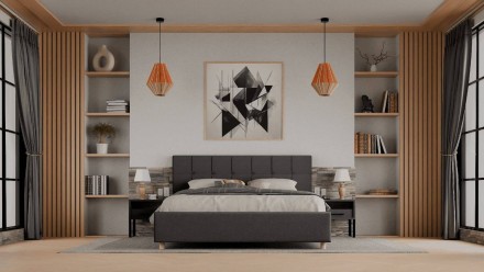 Wezgłowie łóżka Boston wyróżnia się nowoczesnymi przeszyciami, które nadają łóżku charakter