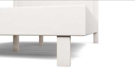 Łóżko Matera przyciąga uwagę swoim kształtem i prostym, nowoczesnym designem.