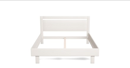 Łóżko Matera przyciąga uwagę swoim kształtem i prostym, nowoczesnym designem.