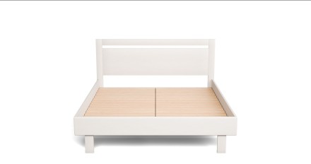 Łóżko Matera przyciąga uwagę swoim kształtem i prostym, nowoczesnym designem.