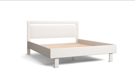 Łóżko Matera przyciąga uwagę swoim kształtem i prostym, nowoczesnym designem.