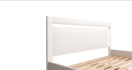 Łóżko Matera przyciąga uwagę swoim kształtem i prostym, nowoczesnym designem.