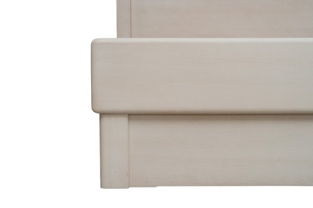 Łóżko Matera przyciąga uwagę swoim kształtem i prostym, nowoczesnym designem.