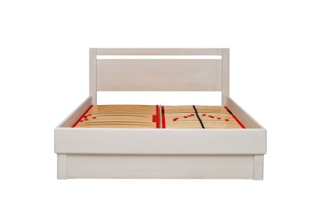 Łóżko Matera przyciąga uwagę swoim kształtem i prostym, nowoczesnym designem.