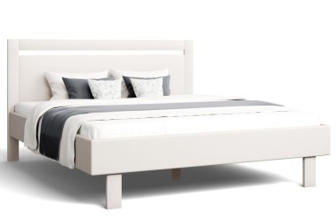 Łóżko Matera przyciąga uwagę swoim kształtem i prostym, nowoczesnym designem.