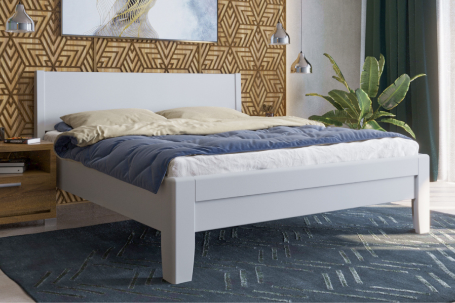 Solidne wykonane masywne łóżko Sion K1 stanie się godną ozdobą Twojej sypialni, wprowadzając do niej przytulność i komfort.