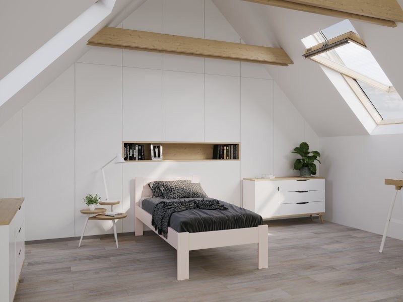 Łóżko z litego drewna bukowego lub dębowego