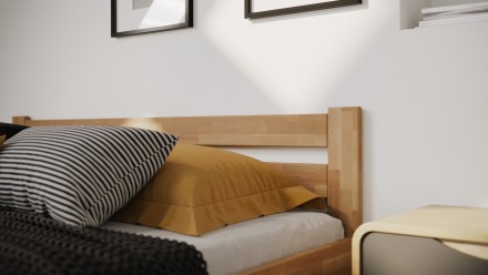 Łóżko z litego drewna bukowego lub dębowego