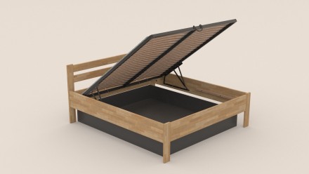 Łóżko z litego drewna bukowego lub dębowego