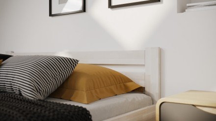 Łóżko z litego drewna bukowego lub dębowego