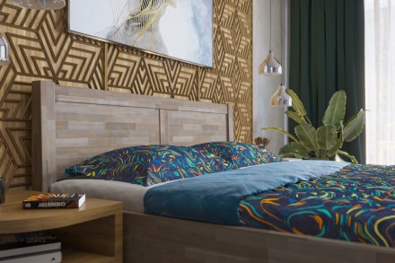 Solidne wykonane masywne łóżko Sion H3 stanie się godną ozdobą Twojej sypialni, wprowadzając do niej przytulność i komfort.