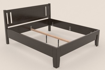 Łożko Celin H3 z prostokątnym frontem z kolekcji łożek z litego drewna DlaSpania.