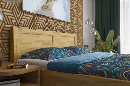 Solidne wykonane masywne łóżko Sion H3 stanie się godną ozdobą Twojej sypialni, wprowadzając do niej przytulność i komfort.