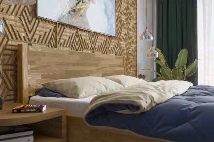 Solidne wykonane masywne łóżko Sion K1 stanie się godną ozdobą Twojej sypialni, wprowadzając do niej przytulność i komfort.