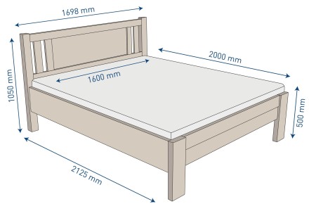 Solidne wykonane masywne łóżko Sion K2 stanie się godną ozdobą Twojej sypialni, wprowadzając do niej przytulność i komfort.