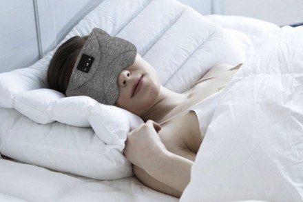 Maska do spania Aerium Zensleep z Bluetooth dla spokojnego snu w domu i w podróży.