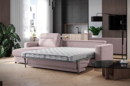 Sofa Lugano jest wielozadaniowa, w dzień będzie gustowny miejscem do relaksu, w nocy zagwarantuje komfortowy sen.