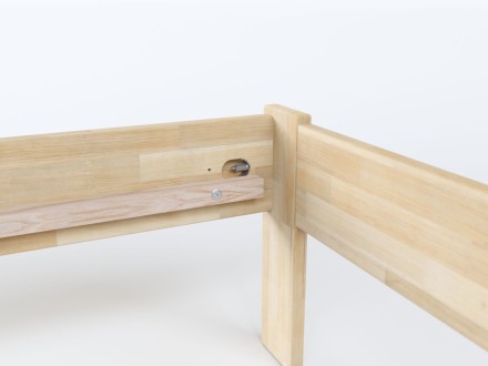 Łóżko z litego drewna bukowego lub dębowego