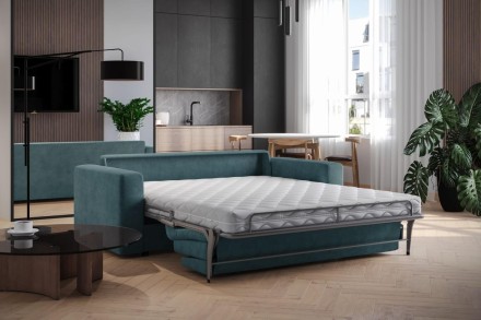 Sofa Lugano jest wielozadaniowa, w dzień będzie gustowny miejscem do relaksu, w nocy zagwarantuje komfortowy sen.