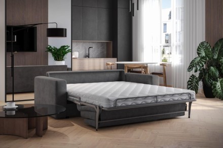 Sofa Lugano jest wielozadaniowa, w dzień będzie gustowny miejscem do relaksu, w nocy zagwarantuje komfortowy sen.