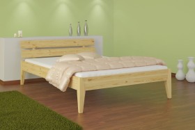 Łóżko Alan posiada wspaniałą sosnową konstrukcję. Stabilne łóżko – pomalowane na biało lub pokryte bezbarwnym lakierem: od Ciebie zależy, którą wersję wybierzesz.
