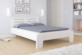 Współczesne łóżko o ujmującym designie. Wysokiej jakości obróbka zapewnia spokojny sen: w nocy nie obudzi Cię żadne skrzypienie.