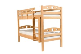 Drewniane łóżko dwupoziomowe Livorno.