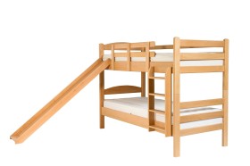 Wysokiej jakości drewniane łóżko piętrowe Sanremo wykonane jest z drewna bukowego.
