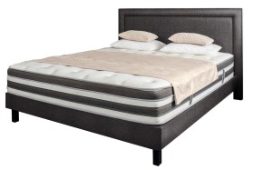 Eleganckie łóżko boxspringowe Memphis, wersja Savana, kolor Grey, 180x200 cm Jeżeli poszukujesz do swojej sypialni klasycznego, eleganckiego łóżka, Memphis jest tym, o którym marzysz.