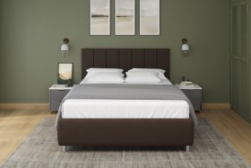 Łóżko tapicerowane Seattle Frame 2.0, kolor Lama Chocolate