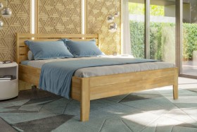 Łóżko z litego drewna - buk naturalny Karin, wersja BK1
