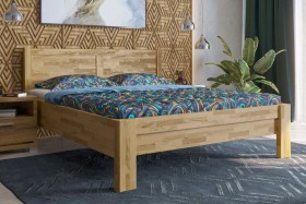 Łóżko z litego drewna - dąb naturalny Celin H3, wersja D1