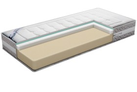 Materac z piany pamięciowej dla oświeżającego snu Gran Sonno Fresh Wash 3.0, 80x200 cm Materac Gran Sonno Fresh Wash 3.0 wyróżnia się ciekawym pokrowcem z zawartością jonów srebra dla doskonałej higieny.