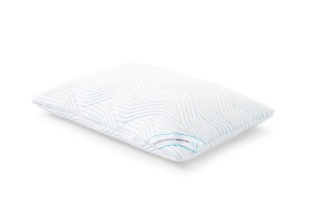 Poduszka TEMPUR® Comfort Soft SmartCool została wykonana z zupełnie nowych materiałów TEMPUR®, które zapewniają o 20% większą redukcję nacisku niż kiedykolwiek wcześniej. W przypadku tej poduszki materiał został opracowany tak, aby połączyć niesamowitą miękkość i wygodę z niezbędnym i doskonałym podparciem kręgosłupa podczas snu.