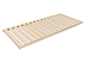 Stelaż Klinmam Solid Wood Slat - Frame jest wykonany z wytrzymałych listew świerkowych, które są przymocowane do ramy za pomocą złączy.