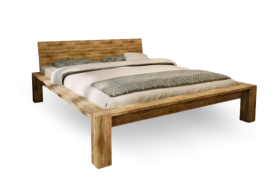 Solidne łóżko z drewna bukowego lub dębowego